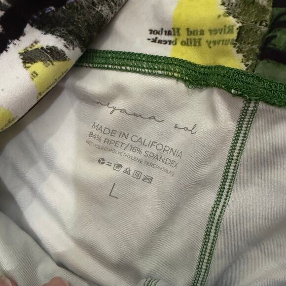 Niyama Sol Rare print newspaper sketches sz L yoga activewear yoga - Picture 6 of 9